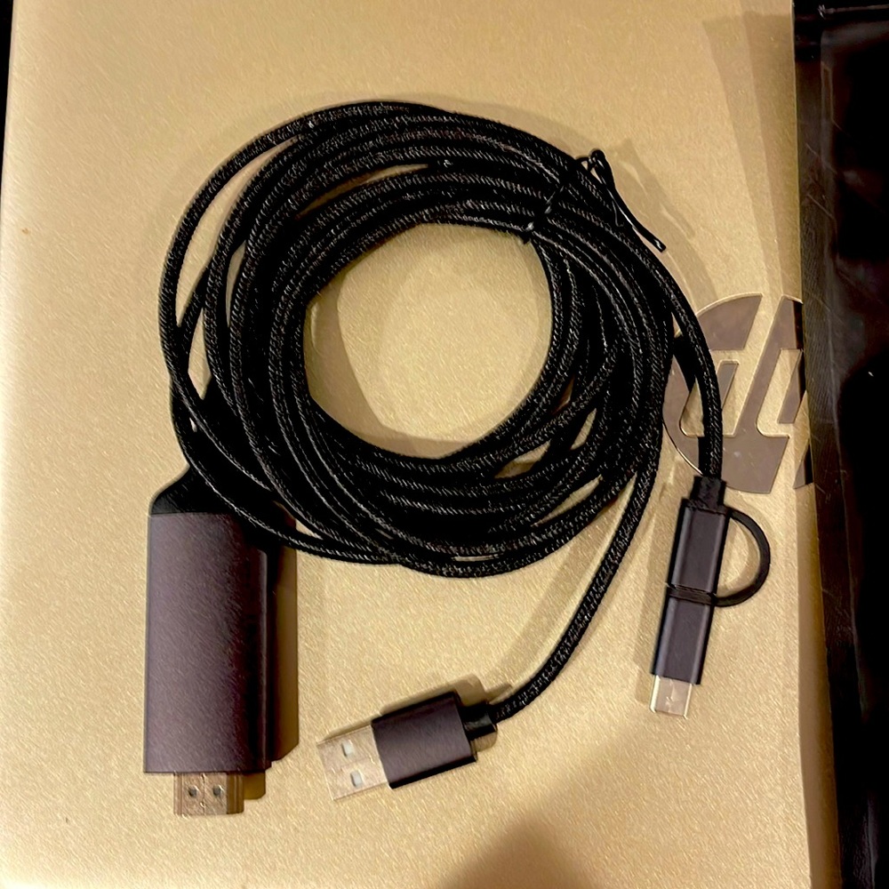 Usb to Hdmi cable dongle. Android cable. Bought by mistake . Orig. price inc tax